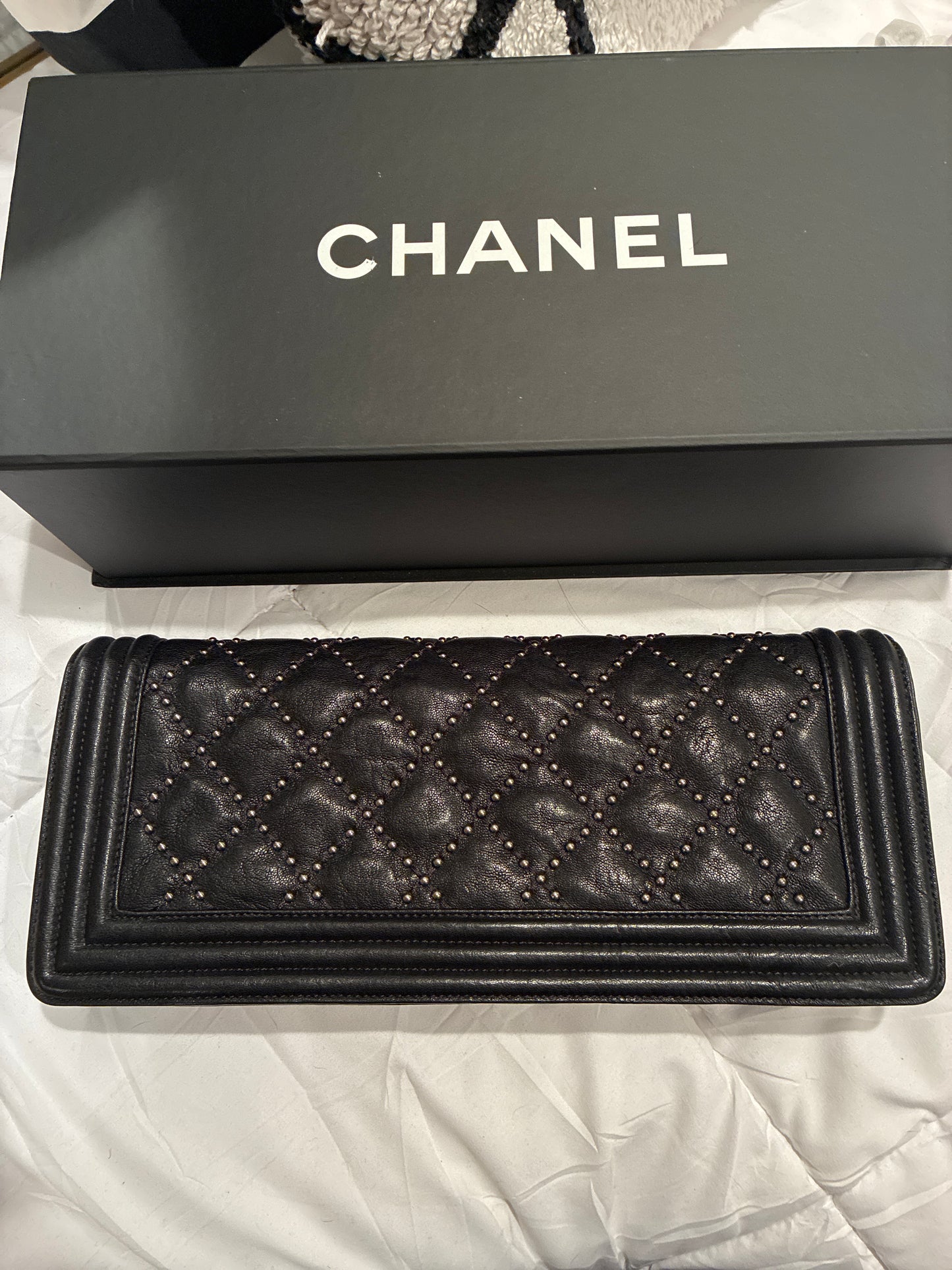 Chanel East West Studded Boy Bag
