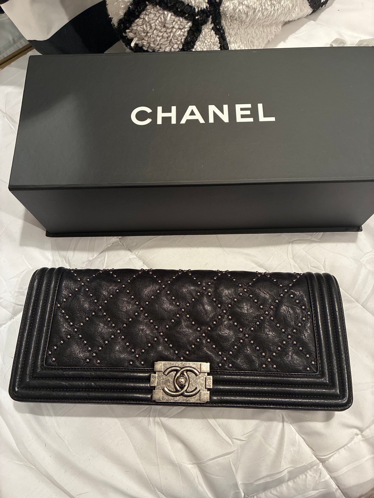 Chanel East West Studded Boy Bag