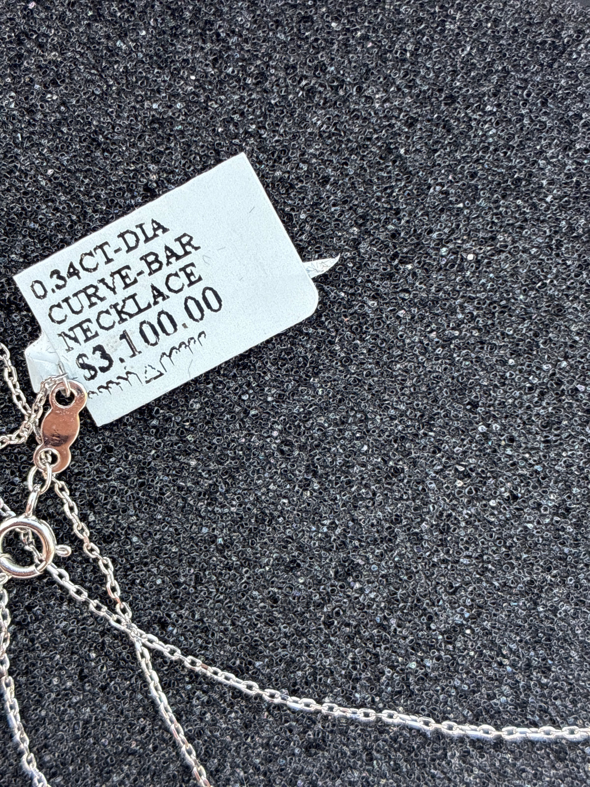 Diamond bar necklace