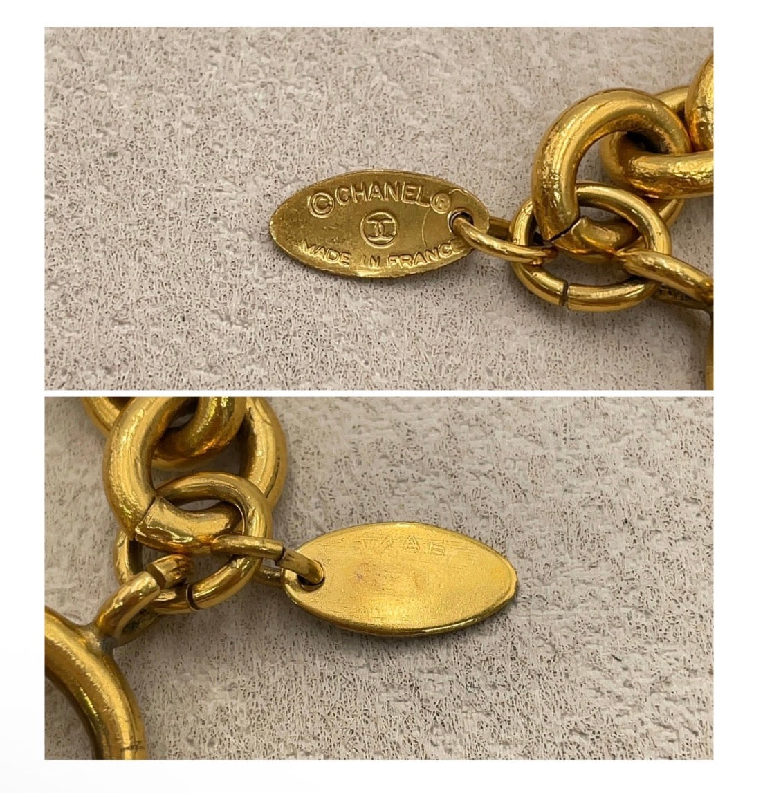 Authentic Vintage Chanel Quilted CC Pendant Necklace 24k Gold Plated Lagerfeld