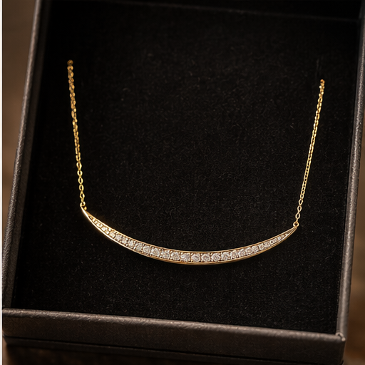 Diamond curve necklace